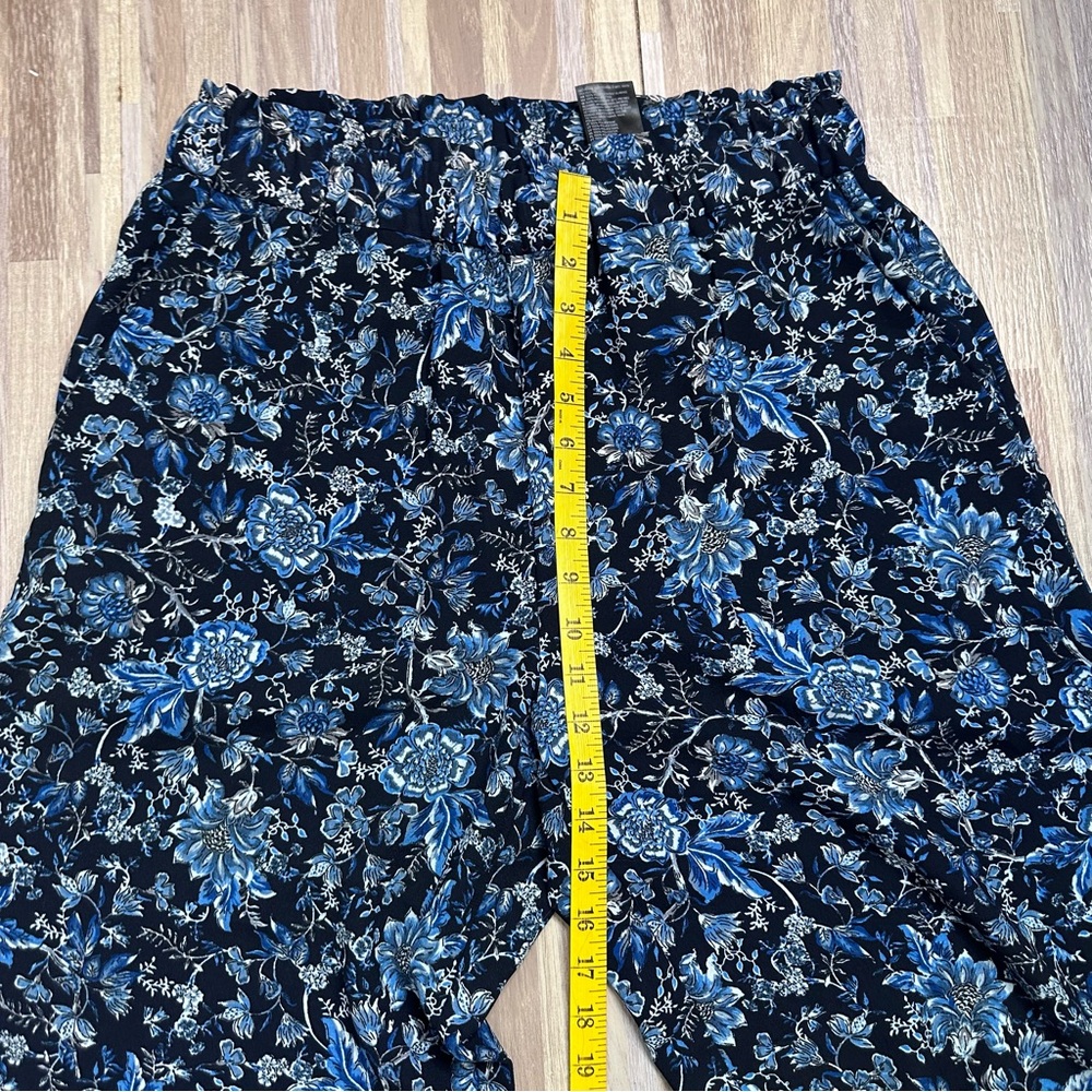 Floral Patterned Wide-Leg Elastic Waist Pants Women’s Size 12 - Picture 3 of 9